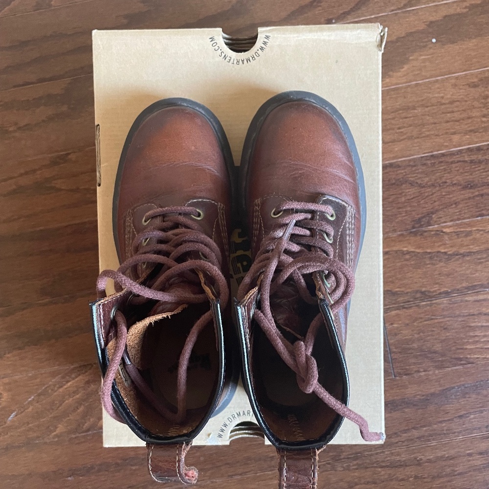 Dr. Martens 101 boots in harvest tan leather (US W5/M4)